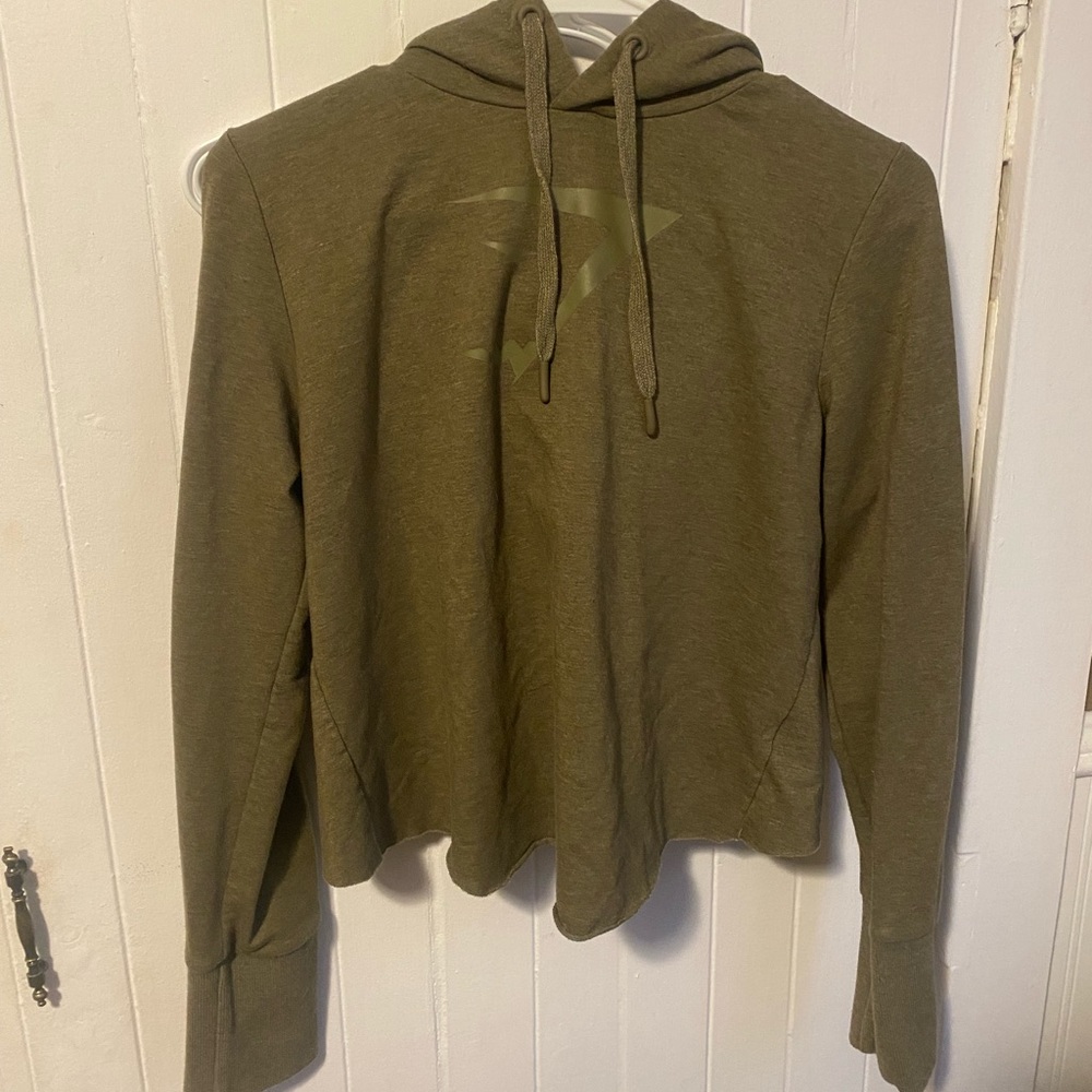Ladies Gym Shark cropped hoodie